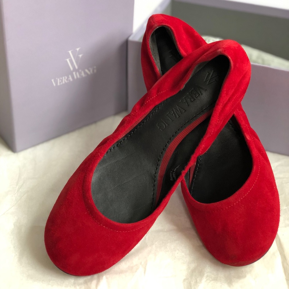 [Pre-loved] Vera Wang Lillian Suede Leather Flats